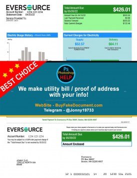 New Utility Bill Eversource